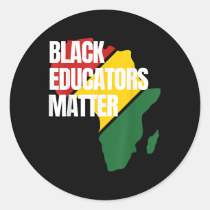 Black Educators Black History Teacher Afrikanische Runder Aufkleber