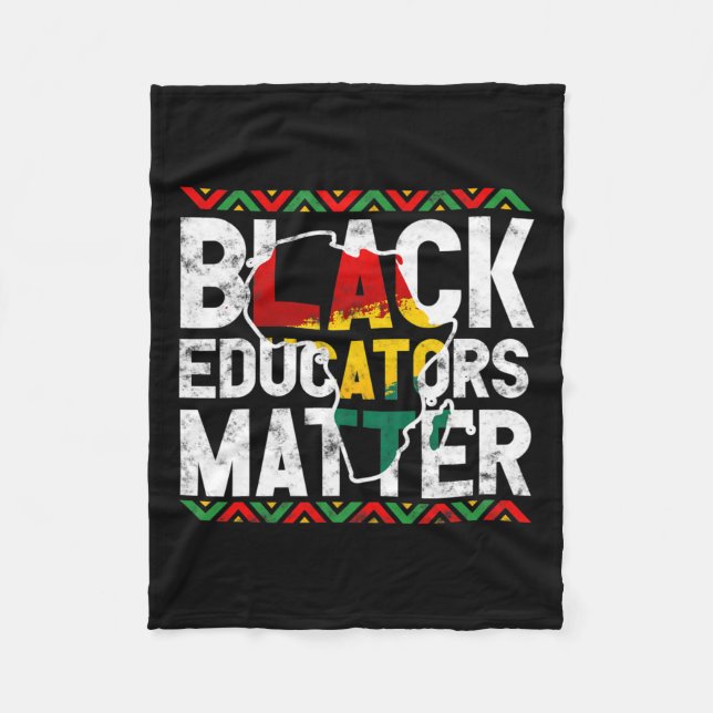 Black Educators Problem Design Black History Monat Fleecedecke (Vorderseite)
