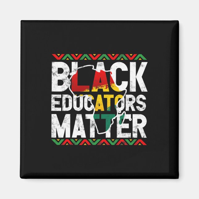 Black Educators Problem Design Black History Monat Magnet (Vorne)