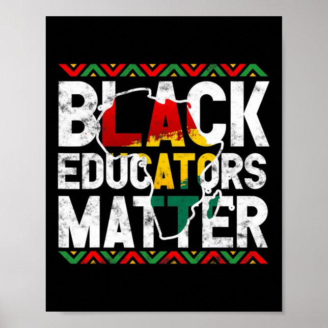 Black Educators Problem Design Black History Monat Poster (Vorne)