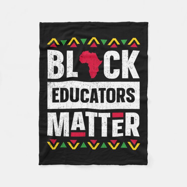 Black Educators Problem Teacher Black History Mont Fleecedecke (Vorderseite)