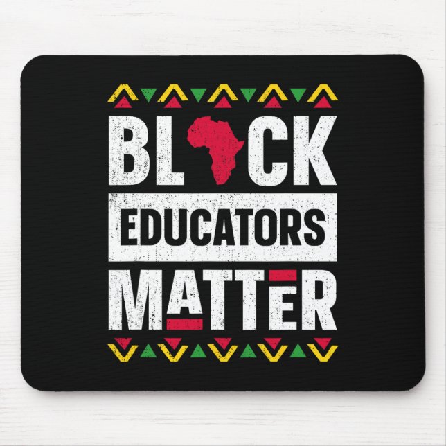 Black Educators Problem Teacher Black History Mont Mousepad (Vorne)