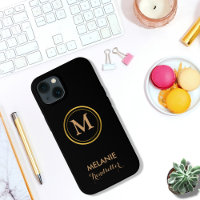Black Elegant Luxury Classic Monogram