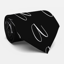 Black Elegant Script Krawatte