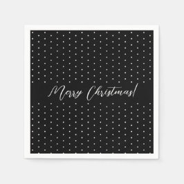 Black Elegant Script Serviette