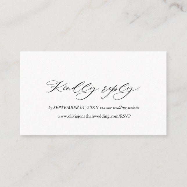 Black Elegant Script Typografy UAWG Business Card Visitenkarte (Vorderseite)