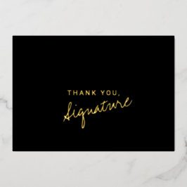 Black Elegant Vielen Dank an Text Script Foil Card Folien Feiertagskarte