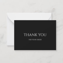 Black, Elegant, vielen Dank für Ihre Bestellung No