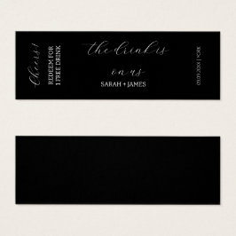 Black Elegant Wedding Cheers Boire Billet Voucher