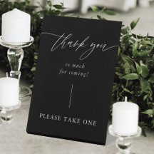 Black Elegant Wedding Vielen Dank für Ihr Interess