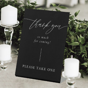 Black Elegant Wedding Vielen Dank für Ihr Interess Sockelschild