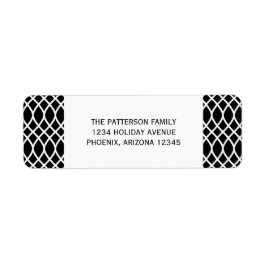 Black Elegante Lattice Holiday Address Labels