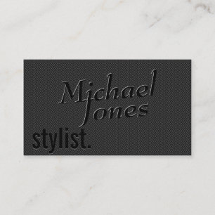 Black Embossed Look Stylist Business Visitenkarte