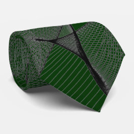 Black Emerald Green & Silver "Spider Web" Krawatte