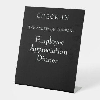 Black Employee Wertschätzungsveranstaltung Sockelschild