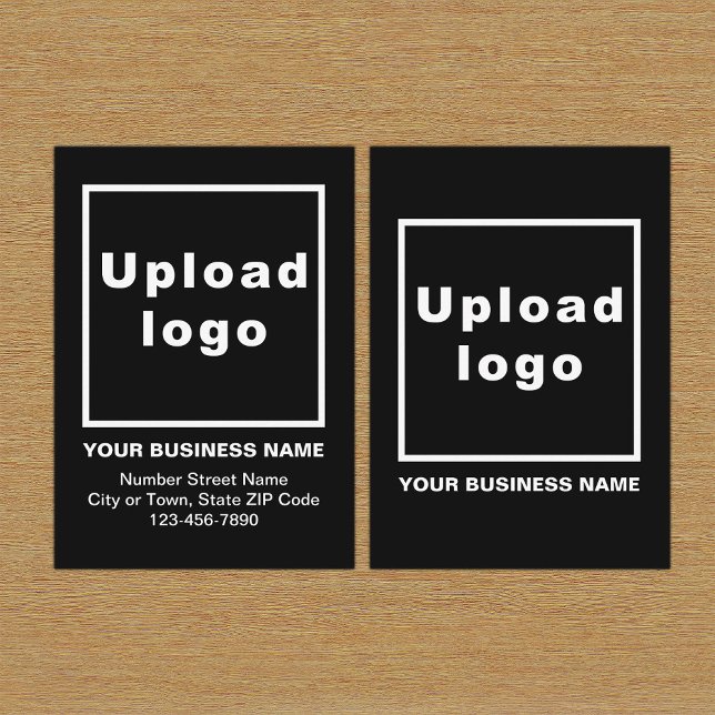 Black Enclosure Card Begleitkarte (Build brand name awareness. Your business brand on black enclosure card.)