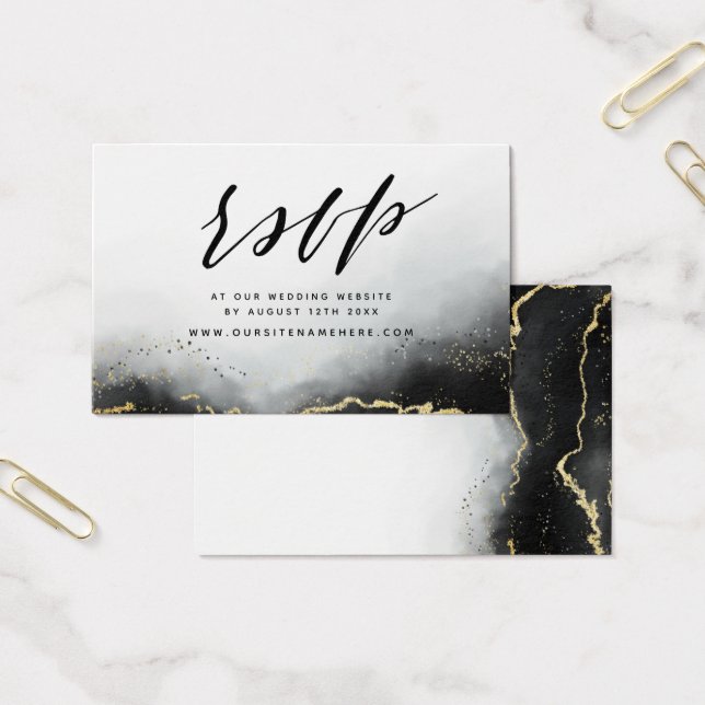 Black Ethereal Mist Website RSVP Insérer des carte (Bureau)