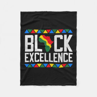 Black Excellence African Map Graphic Premium Fleecedecke