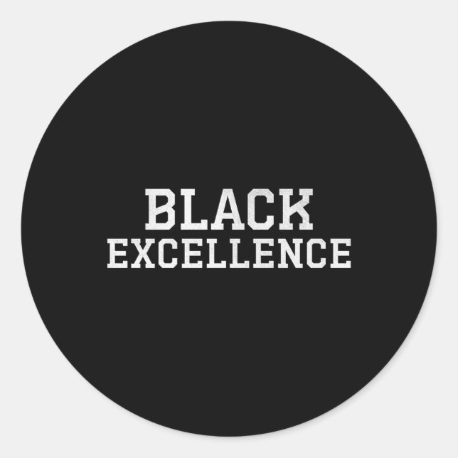 Black Excellence Bold Statement Premium Runder Aufkleber (Vorderseite)