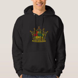 Black Excellence Crown – Black History Month Hoodie