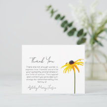 Black Eyed Susan | Beileid Dankeskarten 