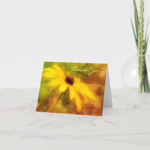 Black Eyed Susan Daisy Flower Art Carte de remerci