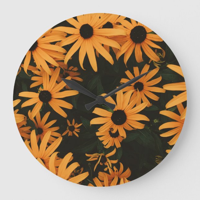 black eyed susans große wanduhr (Vorderseite)