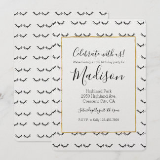 Black Eyelashes Einladung