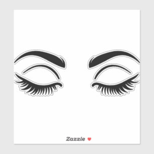 Black Eyelashes Lashes Aufkleber