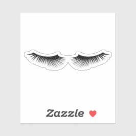 Black Eyelashes Long & Feminine Aufkleber