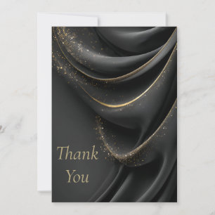 Black Fabric ShimmerGold Dankeschön Karte