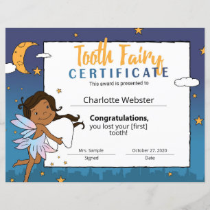 Black Fairy Clip Art First Love Tooth Certificate