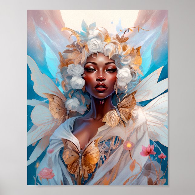 Black Fairy Queen Fantasy Art Poster (Vorne)