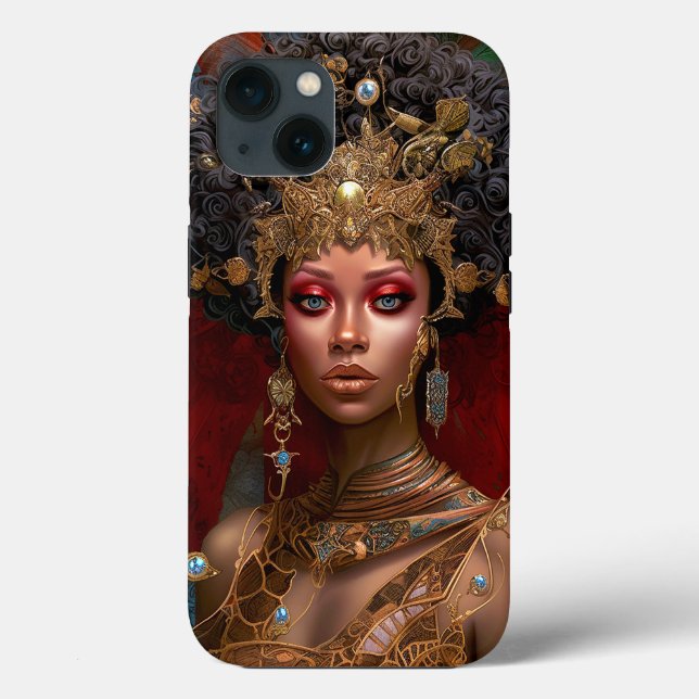 Black Fairy Queen Red Gold Faiasy Fantasy Art Case-Mate iPhone Hülle (Rückseite)