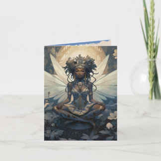 Black Fairy sitzt auf einem Lily Pad