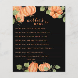 Black Fall Pumpkin Baby Dusche Wünsche für Baby