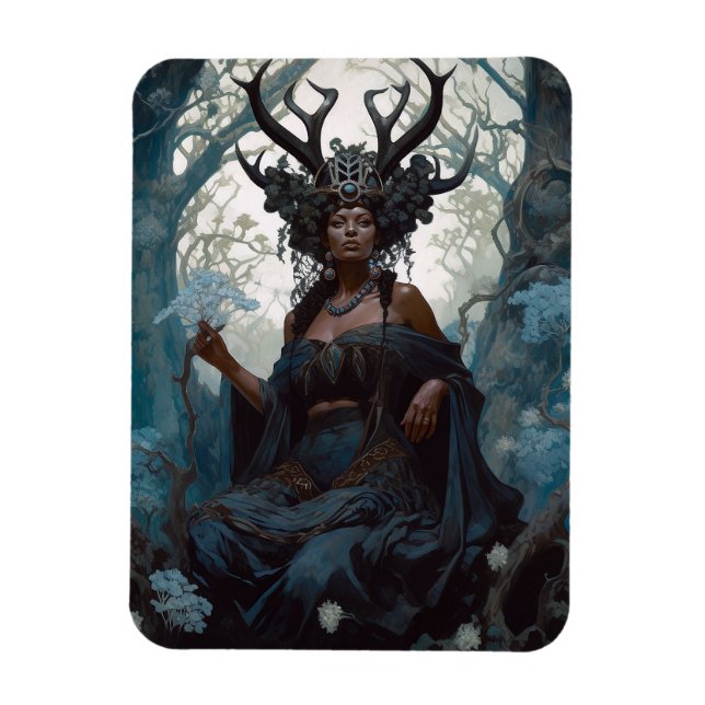 Black Fantasy Zauberei Magie Fantasie Magnet (Vertikal)