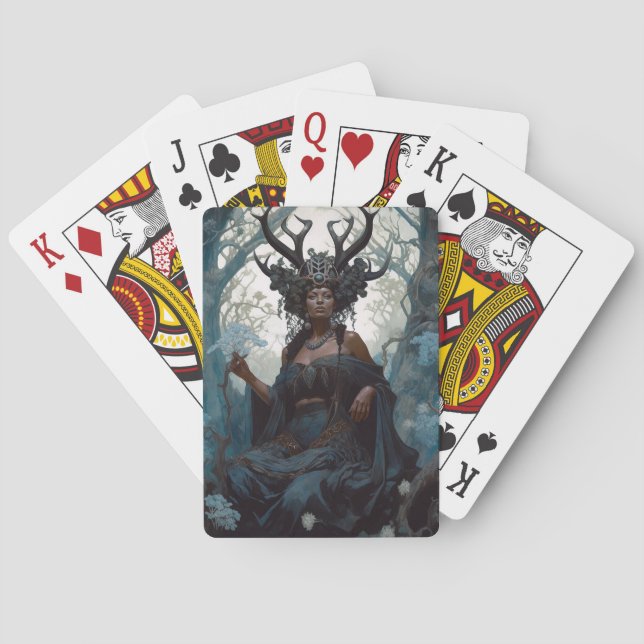Black Fantasy Zauberei Magie Fantasie Spielkarten (Rückseite)