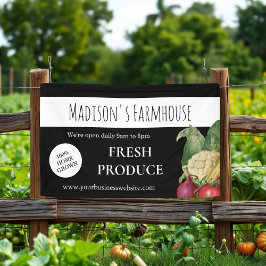Black Farmhouse Produce Farm Business Banner