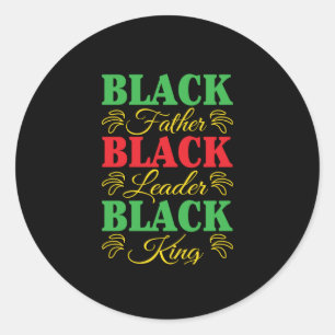 Black Father Black Leader King Runder Aufkleber