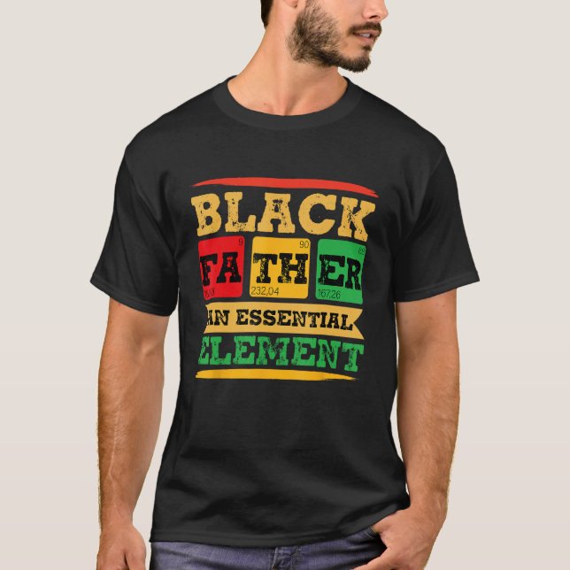 Black Father Essential Element Father s Day  Black T-Shirt (Vorderseite)