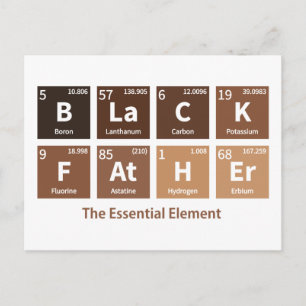 Black Father The Wesentlichen Element Melanin Pigm Postkarte