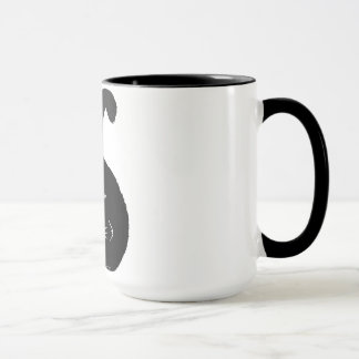 Black fatty cat mug