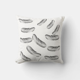 "Black Feather Elegance Decorative Pillow" Kissen