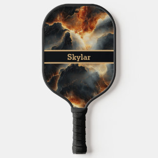 Black Fiery Cosmos Personalisiert Pickleball Paddl Pickleball Schläger
