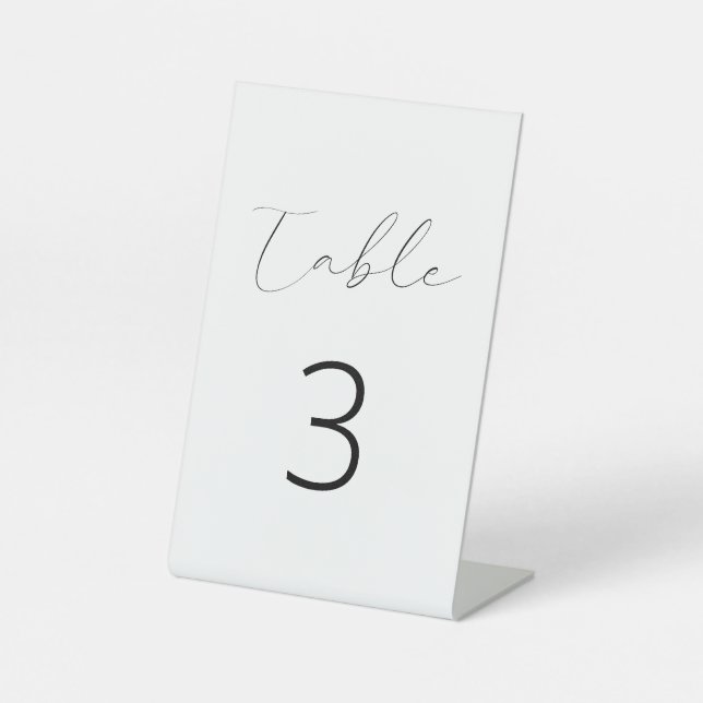 Black Fine Calligraphy Sockelschild (Vorderseite)