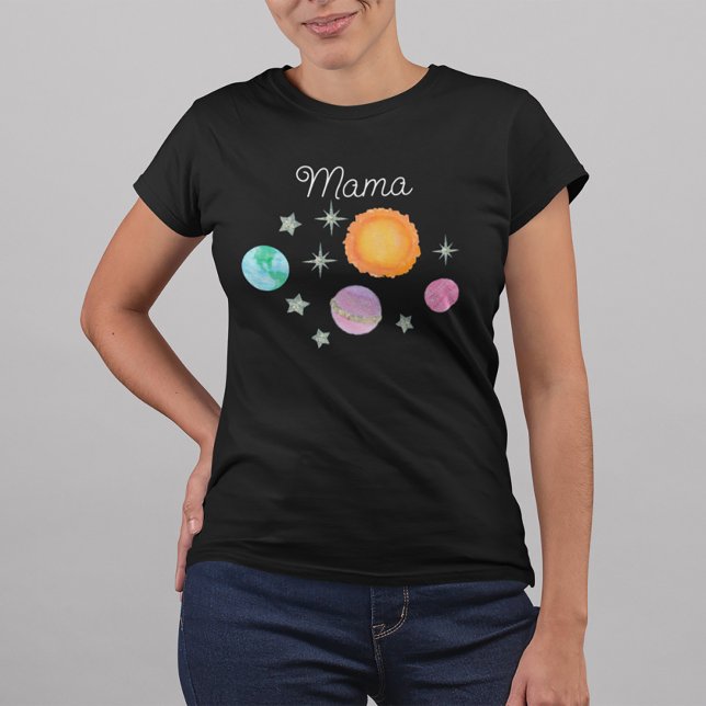 Black First Trip rund um die Sun Mama 1. Geburtsta T-Shirt (Von Creator hochgeladen)