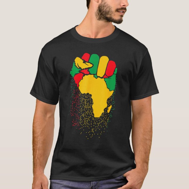 Black Fist Shirt African American Pride Black Hist (Vorderseite)