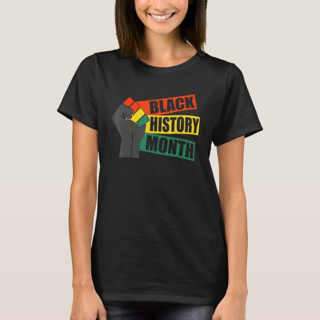 Black Fist Shirt African American Pride Black Hist (Vorderseite)