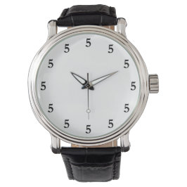 Black Five oClock Irgendwo auf Weiß Armbanduhr